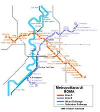 Схема метро в Риме