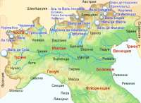 Карта горнолыжных курортов Италии