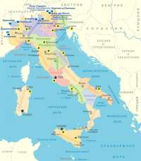 Карта горнолыжных курортов Италии